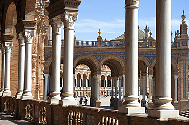 Plaza de Espana, Seville, Andalusia, Spain, Europe