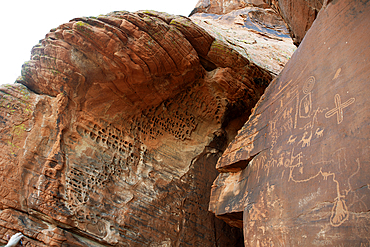 Petroglyphs, Valley of Fire, near Las Vegas, Nevada, United States of America, North America