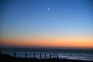 Sunset over the ocean, San Simeon, California, United States of America, North America