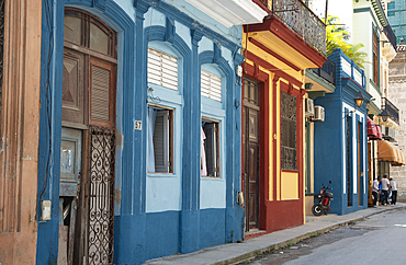 Coloured buildings, Havana, Cuba, West Indies, Caribbean, Central America