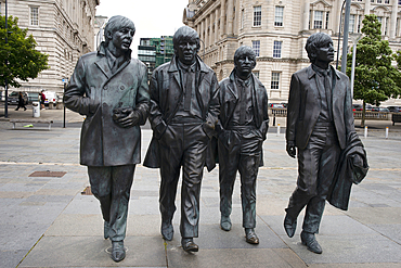 Beatles sculpture by Anthony Edwards, Liverpool, Merseyside, England, United Kingdom, Europe