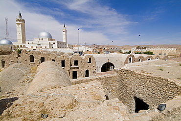 Berber grain storage units, recent site of Star Wars film, now a hotel, Ksar Hedada, Tunisia, North Africa, Africa