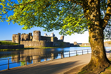 Caerphilly Castle, Gwent, Wales, United Kingdom, Europe