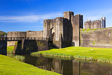 Caerphilly Castle, Gwent, Wales, United Kingdom, Europe