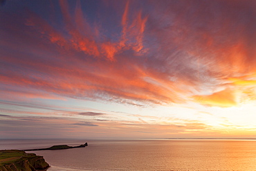 Rhossili Bay, Worms End, Gower Peninsula, Wales, United Kingdom, Europe