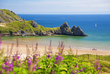 Three Cliffs Bay, Gower, Wales, United Kingdom, Europe