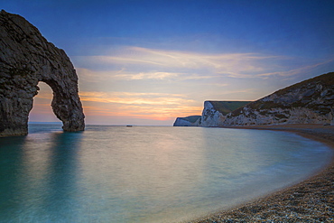 Durdle Door, Lulworth Cove, Jurassic Coast, UNESCO World Heritage Site, Dorset, England, United Kingdom, Europe