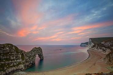 Durdle Door, Lulworth Cove, Jurassic Coast, UNESCO World Heritage Site, Dorset, England, United Kingdom, Europe