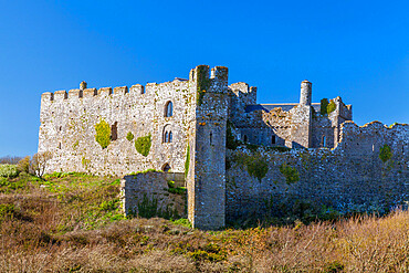 Manorbier Castle, Pembrokeshire, Wales, United Kingdom, Europe