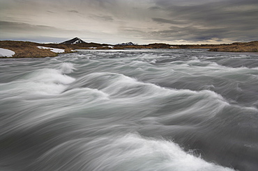 Laxa river flowing from Lake Myvatn, North area, Iceland, Polar Regions