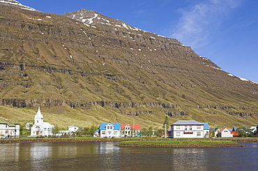 Seydisfjordur ferry terminal village, North East area, Iceland, Polar Regions