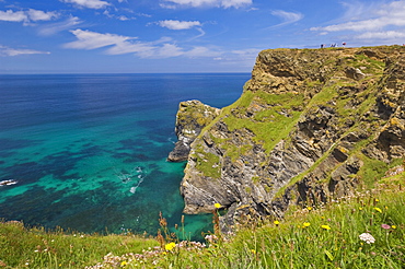 Rugged North Cornwall coastline at Hell's Mouth Bay, Hudder Down, Cornwall, England, United Kingdom, Europe