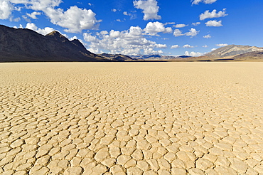 The Grandstand in Racetrack Valley, a dried lake bed known for its sliding rocks on the Racetrack Playa, Death Valley National Park, California, United States of America, North America