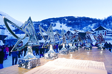 France, Alps, Savoie, Valloire In Winter, The Snow & Ice Sculptures International Contest, The Prizes Giving Ceremony