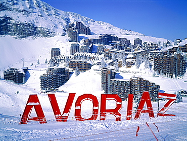 France, Alps, Haute-Savoie, Avoriaz In Winter, Overview Of The Resort