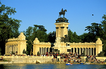 Spain, Madrid, Retiro Park & Lake On Saturday