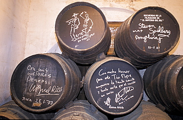 Spain, Andaloucia, Jerez-De-La-Frontera, Casks In The Gonzales Byass Cellars