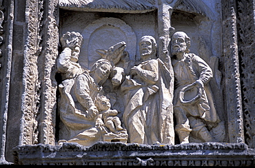 Spain, Andaloucia, Jerez-De-La-Frontera, The Cathedral, High Relief On The Facade