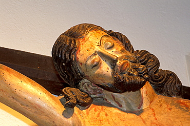 Spain, Andaloucia, Cordoba, Museo Diocesano De Bellas Artes (Religious Artifacts), Detail Of A Christ Head On A Cricifix