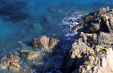 France, Corsica Island, Corse-Du-Sud, East Coast, Pinarellu Gulf & Genovese Tower