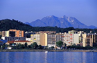 France, Corsica Island, Corse-Du-Sud, Ajaccio, View Of Seafront From The Harbour Jetty