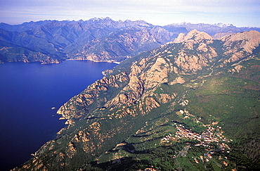 France, Corse Island, Corse-Du-Sud, Aerial Photography Of The Porto Gulf