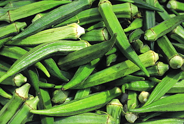 Senegal, Dakar, Kermel Market, Bongos (African Green Vegetables)