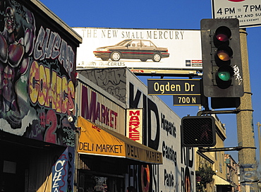 Usa, Los Angeles, Melrose, Ad Signs