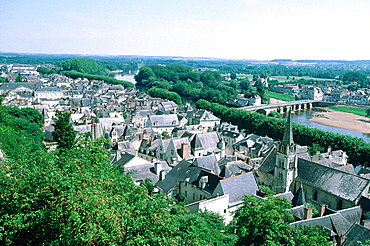 France, Touraine, Indreetloire (37), Chinon, Overview On The City From The Castle Hill