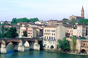 France, Midipyrenees, Tarn (81), Albi, The River Tarn And Bridge