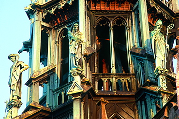 France, Burgondy, Cote D'or (21), City Of Dijon, Partial View Of Saintjean Cathedral Befry