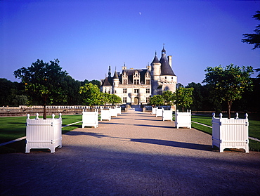 France, Touraine, Indreetloire(37), Chenonceau Renaissance Castle On River Cher, Entrance Facade