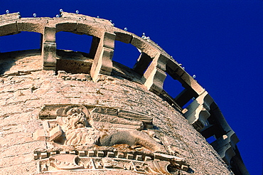 Croatia, Dalmatia, Dalmatian Coast, Korcula Island, The Fortified City Ramparts, Relief With Venetian Lion On The Main Tower