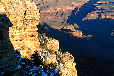 Usa, South West, Arizona, Grand Canyon National Park, South Rim, Sunrise In Winter