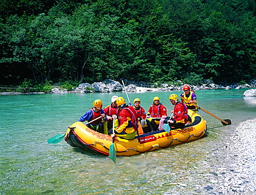 Slovenia, Alps, Upper Soca Valley, Preparing To Go Canyoning