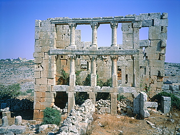 Syria, Limestone Region, Dead Village Of Qalb Loze, A Large House Built In Local Stone