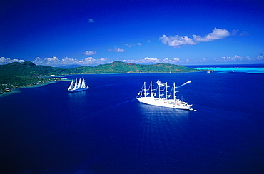 French Polynesia, Leeward Islands, Borabora And Lagoon, Aerial