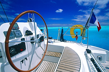 French Polynesia, Leeward Islands, Borabora Lagoon, View From A Sailing Boat 