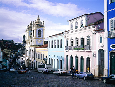 Brazil, Salvador De Bahia, The Historic Quarter Of Pelourinho, Largo Do Pelourinho, At Back The Cathedral (Se)