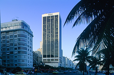 Brazil, Riodejaneiro, Copacabana Beach, The Hotel Meridien On Sea Front