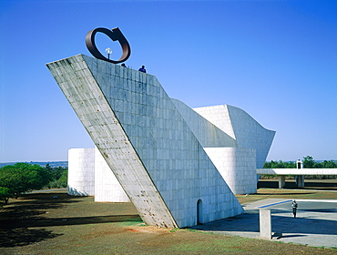 Brazil, Goias, Brasilia, The Administrative Capital Created Par President Kubitschek And Designed By Brasilian Town Planner Lucio Costa & Architect Oscar Niemeyer, Small Church Of N, D, De Fatima