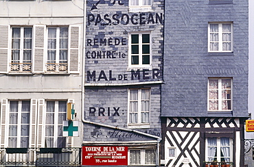 France, Normandy, Calvados (14), Honfleur, Facades On The Harbour