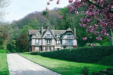 France, Normandy, Calvados (14), Typical Normand Style Manor Near Honfleur