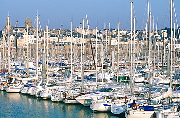 France, Normandy, Manche (50), Granville, Sailing Boats Moored In The Marina