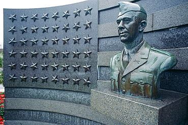 France, Normandy, Manche (50), Saintlo, The War Monument Dedied To American Soldiers