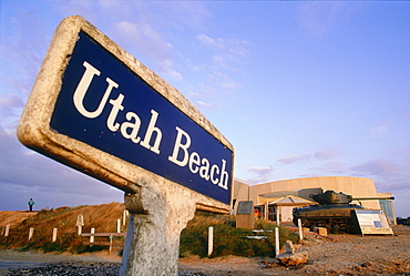 France, Normandy, Manche (50), Saintemariedumont, Utah Beach Sign (Us Landing Beach)