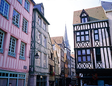 France, Normandy, Seinemaritime (76), City Of Rouen, The Medieval Quarter Sheltering Many Halftimbered Houses