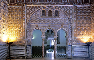 Spain, Andaloucia, Sevilla, Real Alcazar, The Almohade Style Rooms & Patios Built By Pedro The First From 1362