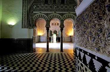 Spain, Andaloucia, Sevilla, Real Alcazar, The Almohade Style Rooms & Patios Built By Pedro The First From 1362