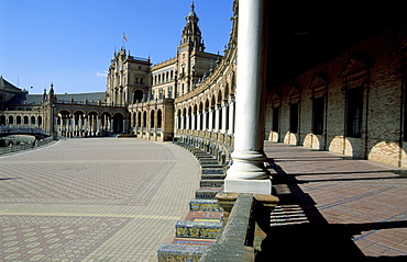 Spain, Andaloucia, Sevilla, Plaza De Espana, 